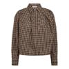 Haute L Amitie Sophie Dessert Geruite Blouse HL10812 Bruin