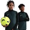 Nike academy voetbaltrainingstop met dri-fit, lange mouwen en korte rits voor kids