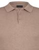 Saint Steve, Polo korte mouw gebreid, taupe melange