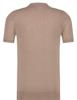 Saint Steve, Polo korte mouw gebreid, taupe melange