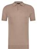 Saint Steve, Polo korte mouw gebreid, taupe melange