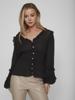 Vila Ruches Blouse Viribella 14088935 Black