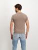 Saint Steve, Polo korte mouw gebreid, taupe melange