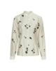 Moss Copenhagen, Blouse lange mouw met print, ecru/bloem