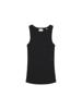 Catwalk Junkie, 2402010001 Scoop neck rib singlet, 100 black