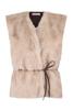 Studio Anneloes Ivana fur waistcoat 13259 1700 ecru