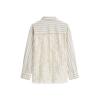 Summum, Blouse lange mouw streep en kant, ivoor/zwart