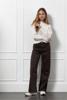 Studio Anneloes Lexie col denim trousers 13299  8700 espresso