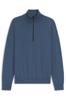 Boss Trui met ritskraag van katoen met kasjmier 50527585 Blauw