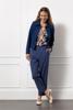 Studio Anneloes Otis herringbone trousers 13109 6502 Ink Blue
