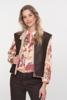 Geisha, 55847 Gilet imitatie lammy + zip, 775 brown/cream