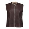 Geisha, 55847 Gilet imitatie lammy + zip, 775 brown/cream
