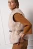Studio Anneloes Ivana fur waistcoat 13259 1700 ecru