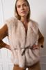 Studio Anneloes Ivana fur waistcoat 13259 1700 ecru