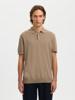Selected Homme Gebreide Polo 16092437 Savannah beige