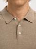 Selected Homme Gebreide Polo 16092437 Savannah beige