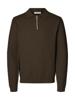 Selected Homme Trui met rits 16099792 Bruin