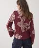 Summum, 2s3392-12338 Blouse v-neck tiger print, 558 merlot