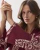 Summum, 2s3392-12338 Blouse v-neck tiger print, 558 merlot