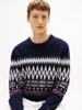 Tommy Hilfiger Fair Isle trui van lamswolmix MW0MW408440A4 Navy Blue