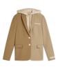 JOSH V Suus Hoodie oversized two-tone blazer JV-2512-0305 Khaki light camel