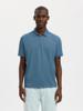 Selected Homme Polo met rits 16079026 Blue Mirage
