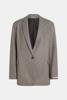 Penn & Ink, oversized blazer, bruin visgraat