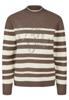 Rabe Gestreepte Trui Taupe 57-123645