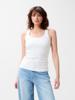 Catwalk Junkie, 2402010001 Scoop neck rib singlet, 201 off white