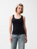 Catwalk Junkie, 2402010001 Scoop neck rib singlet, 100 black
