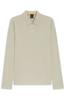 BOSS Polo SLongsleeve met logopatch 50507704 Passerby Licht Beige