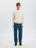 Selected Homme Trui met ronde hals 16092599 Ecru