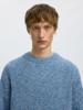 Selected Homme  Gebreide Trui met ronde hals 16098367 Blue Horizon