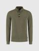 Saint Steve, trui mockneck met knoopsluiting, groen