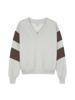 Catwalk Junkie, sweater V-hals, licht grijs melange