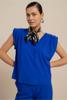 Studio Anneloes Leona vneck top 13815 Electric Blue