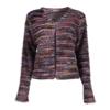 Geisha, vest harig streep, bordeaux/paars