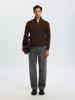 Selected Homme Trui met rits  16092601 Bruin
