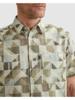 Vanguard Overhemd allover print korte mouwen VSIS2603233-7004 Wit-Groen