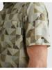Vanguard Overhemd allover print korte mouwen VSIS2603233-7004 Wit-Groen
