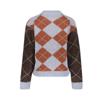 Geisha, vest argyl ruit, bruin/blauw