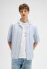 Butcher of Blue, blouse korte mouw streep, blauw