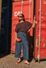 By-Bar, jeans ruim, donker denim