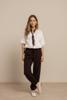 Studio Anneloes Mariel balloon trousers 13968 Espresso