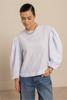 Studio Anneloes Florence stripe top 13583 Light Blue - Off-white