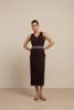 Studio Anneloes Tirza tape dress 13804 Espresso