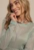 Studio Anneloes Roxy lurex plisse top 13558 Light Sage Green
