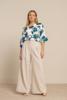 Studio Anneloes Sky sparkle waffle trousers 13738 Off-white Silver
