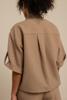 Studio Anneloes Nellie waffle blouse 13666 Latte