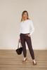 Studio Anneloes Anne bonded trousers 94819-8700 Espresso